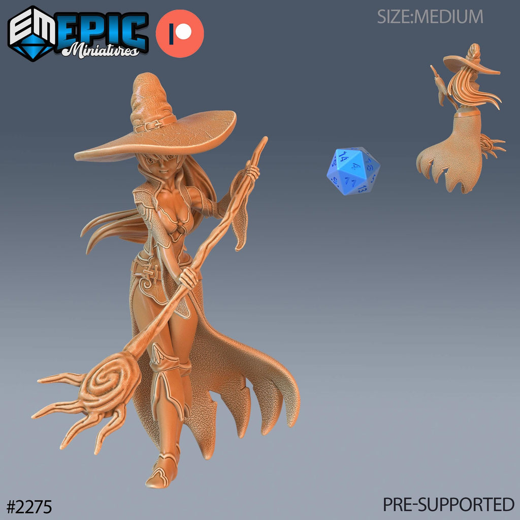 Young Witch Option #2275 front DND miniature Arcane Dungeon 16k resin