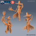 Young Witch Set of 3 DND miniatures group photo Arcane Dungeon