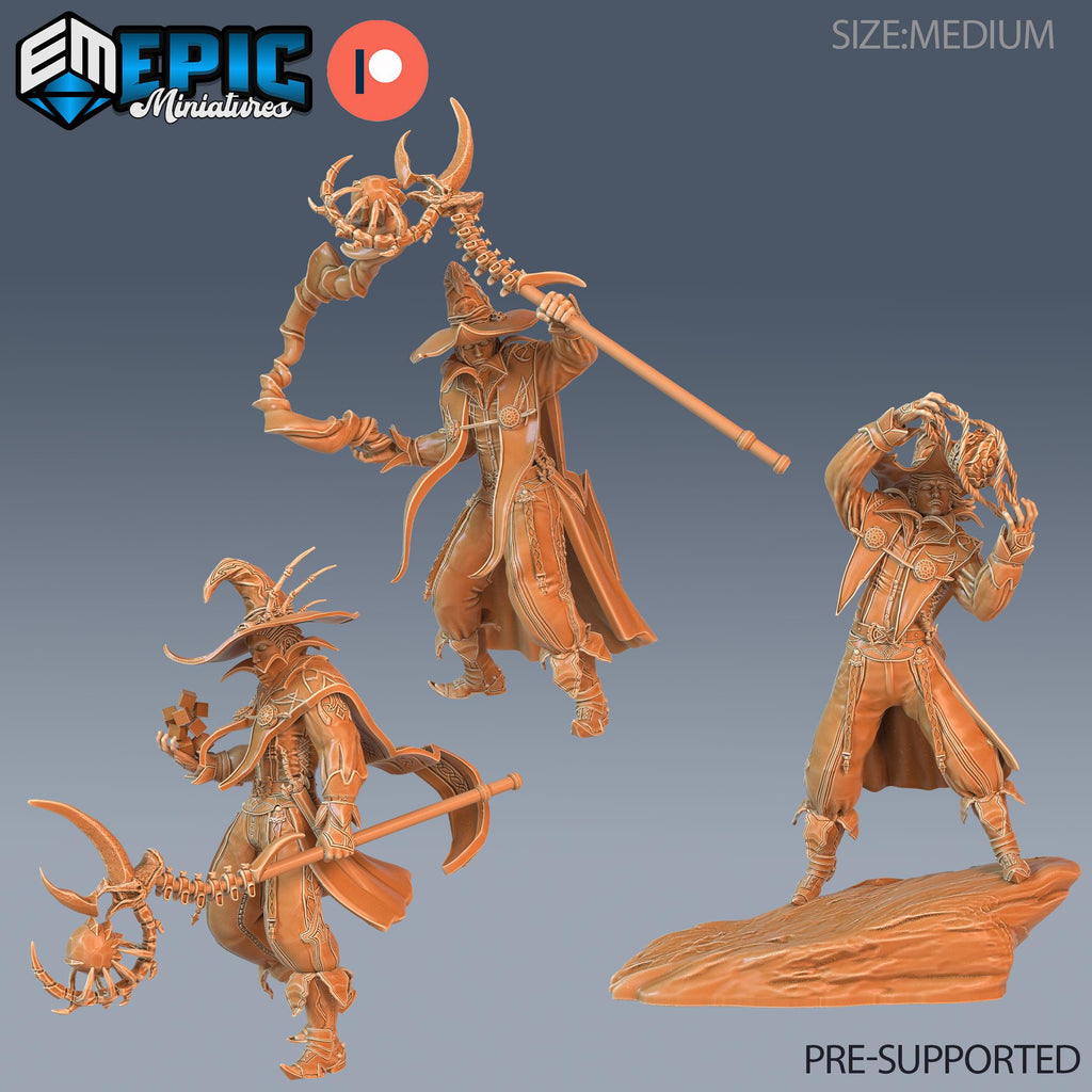Dark Magician Set of 3 DND miniatures group photo Arcane Dungeon