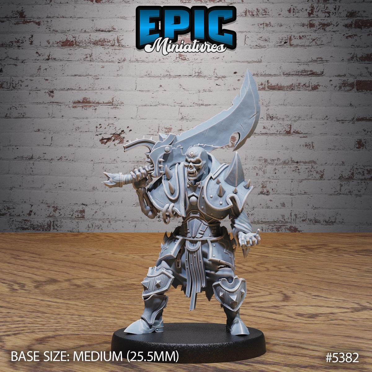 Skeleton Heavy Gladiator 3 v2 front DND miniature Bloody Night 16k resin