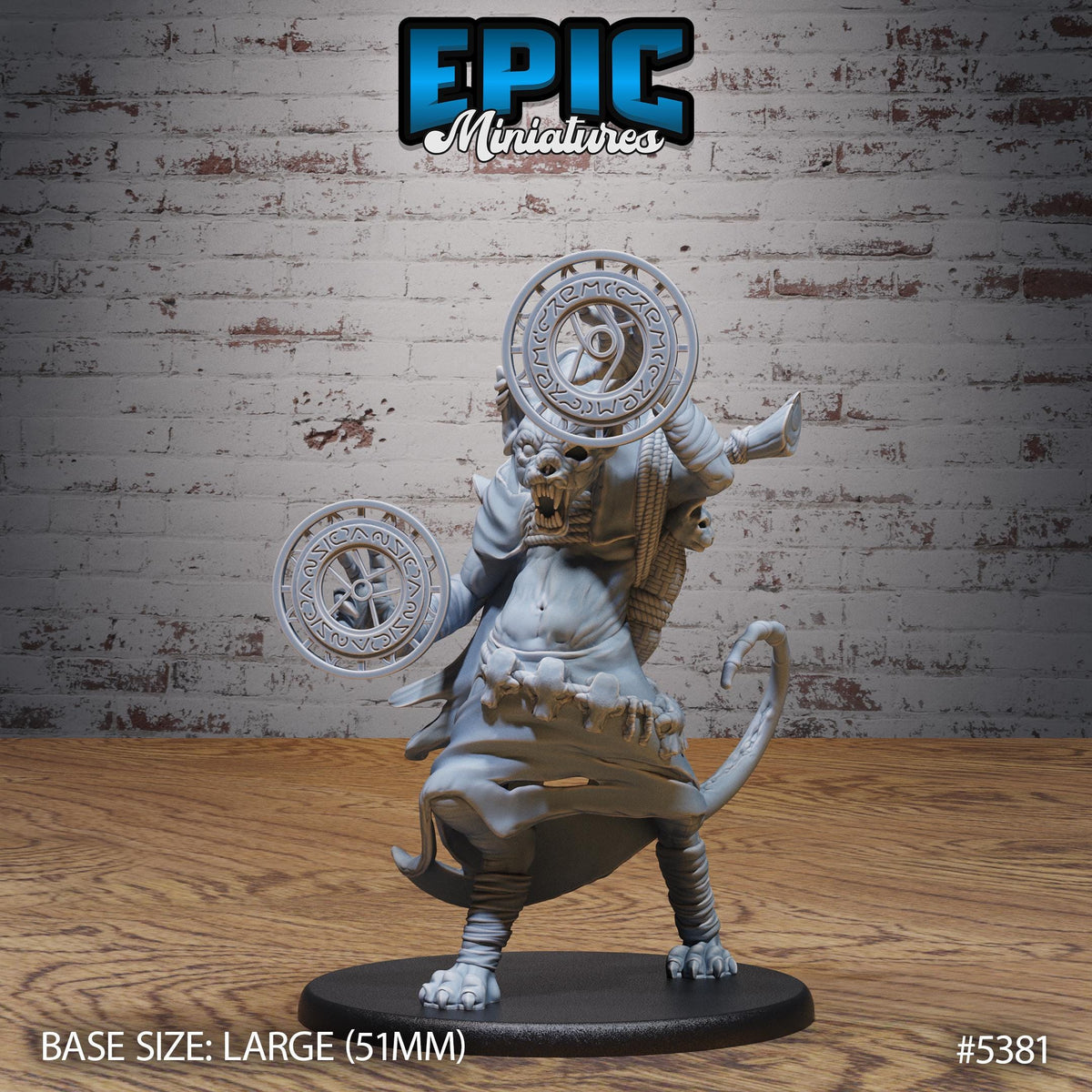 Cat Folk Zombie Option #5381 front DND miniature Bloody Night 16k resin