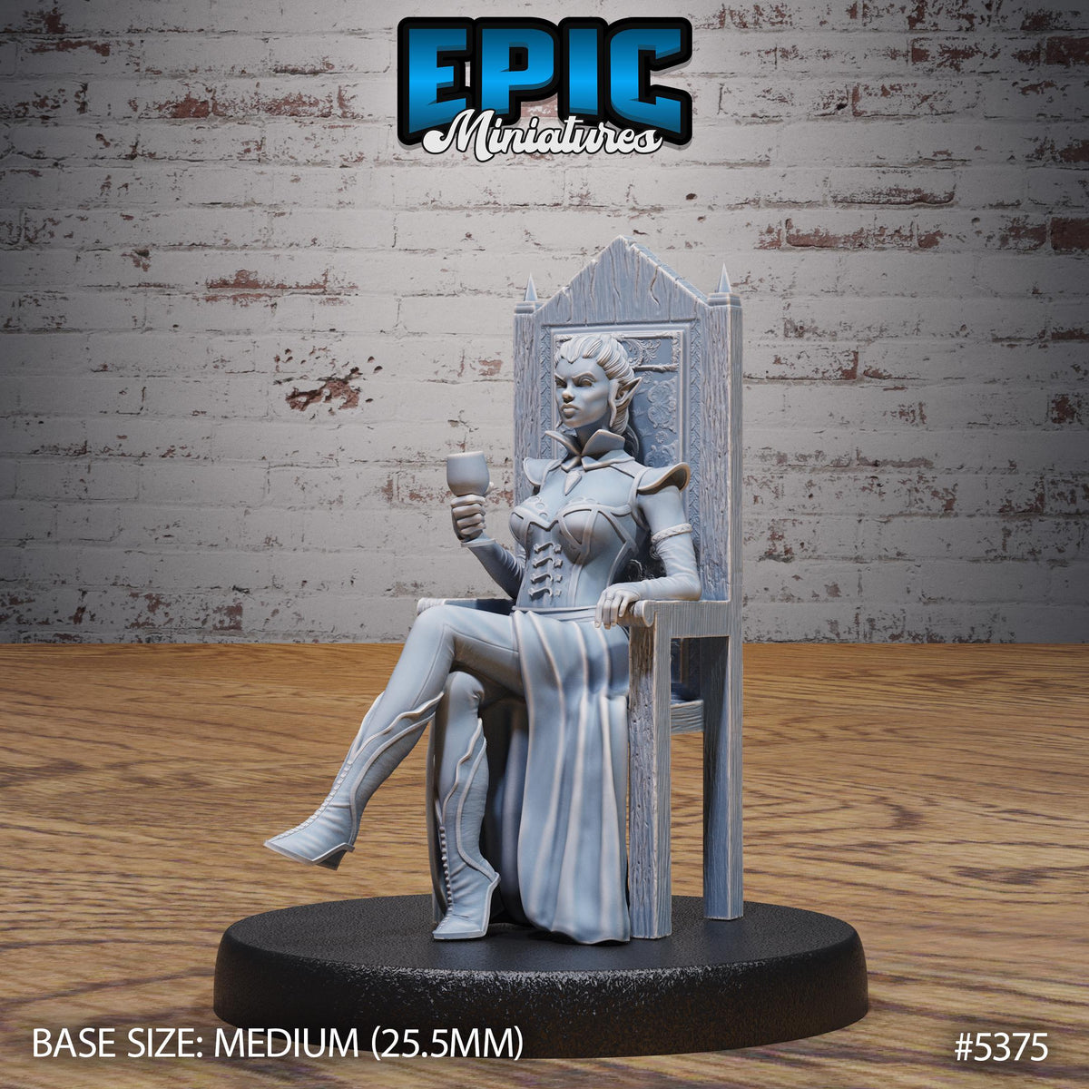 Royal Vampire Lady Option #5375 front DND miniature Bloody Night 16k resin