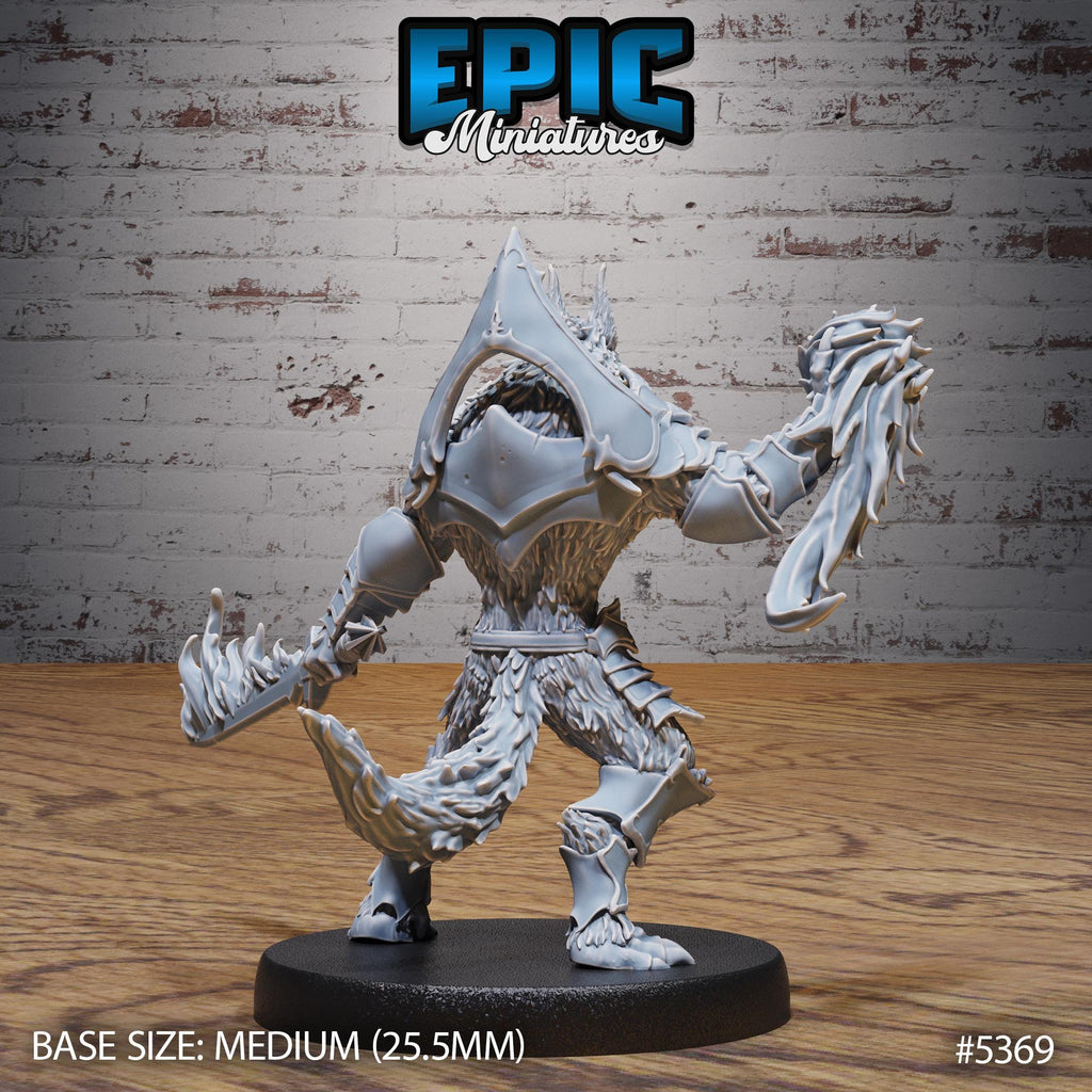 Werewolf Warrior Option #5369 back DND miniature Bloody Night 16k resin