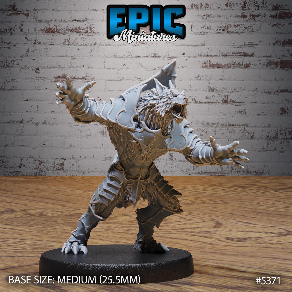 Werewolf Warrior Option #5371 front DND miniature Bloody Night 16k resin