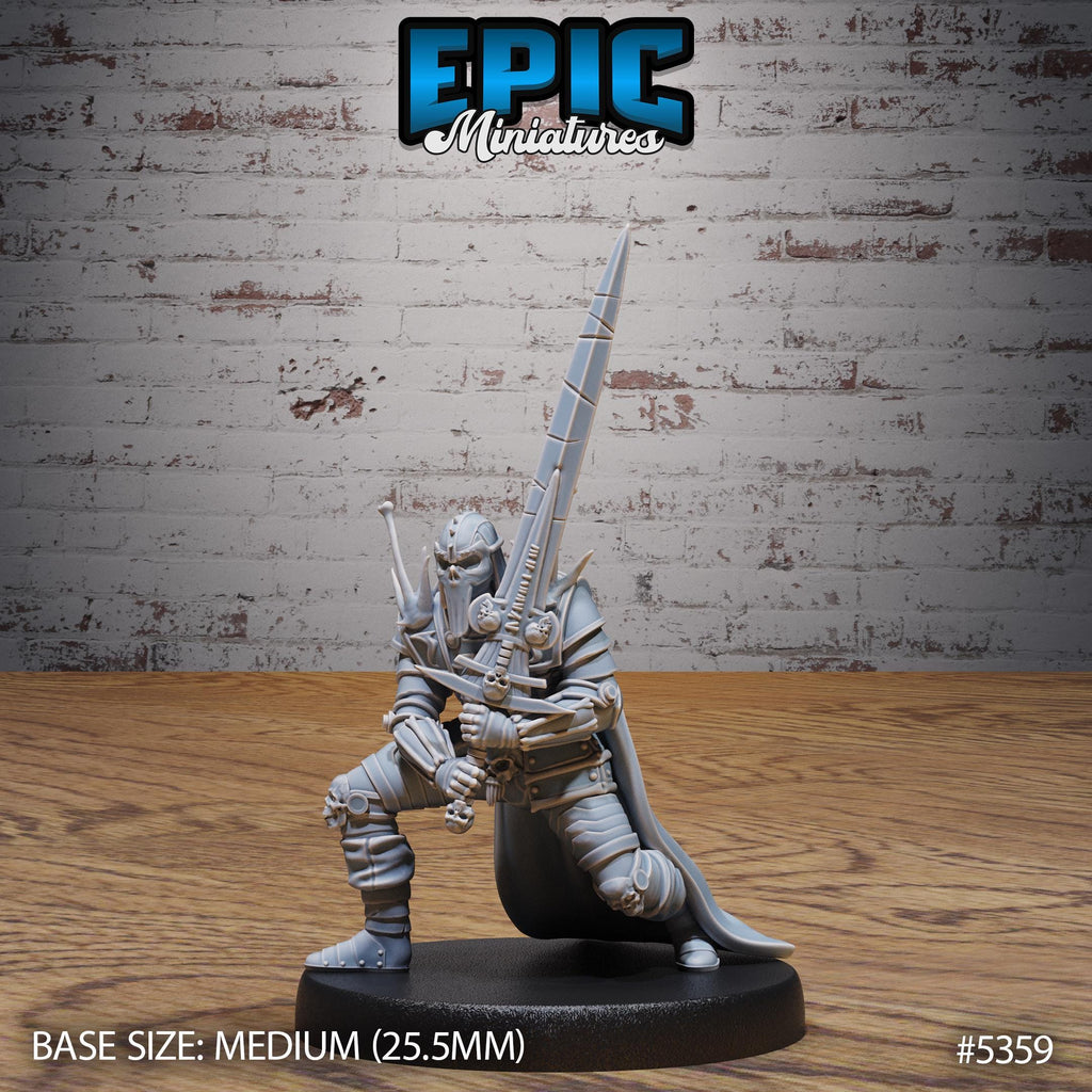 Necro Knight Option #5359 front DND miniature Bloody Night 16k resin