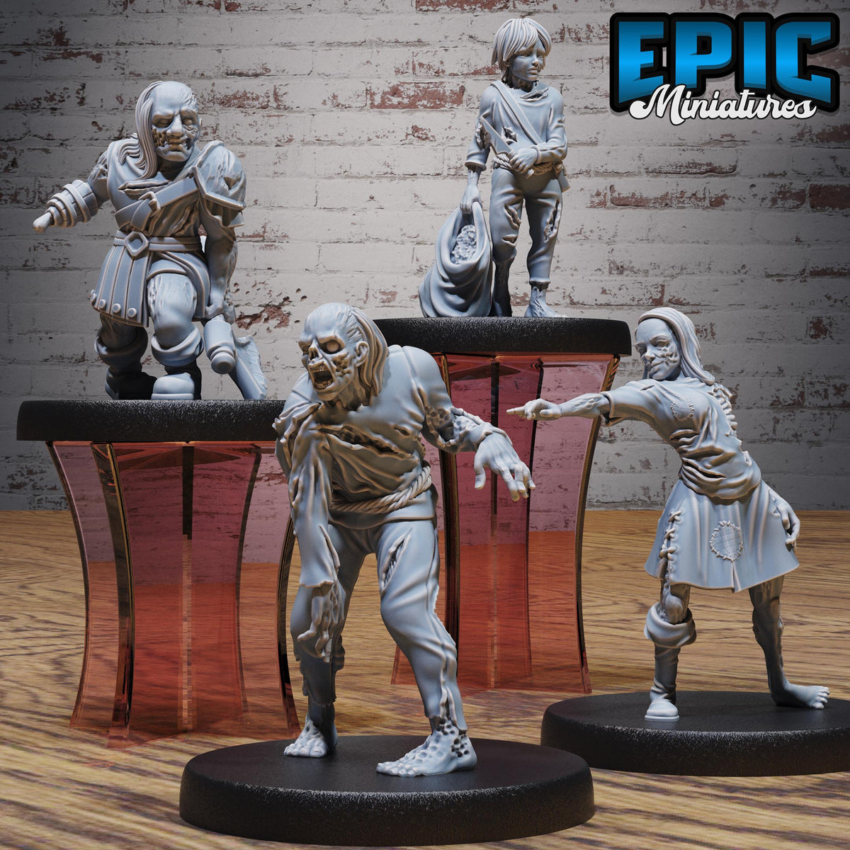 Zombie Villager Option #5356 front DND miniature Bloody Night 16k resin