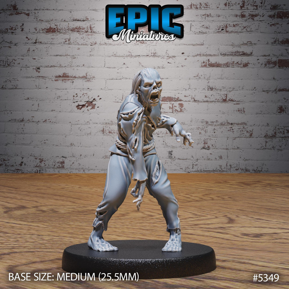 Zombie Villager Option #5350 front DND miniature Bloody Night 16k resin
