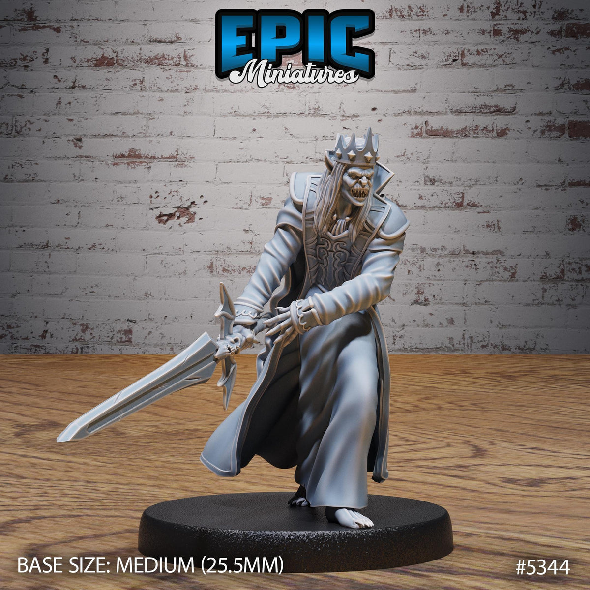 Vampire King 1 v2 front DND miniature Bloody Night 16k resin