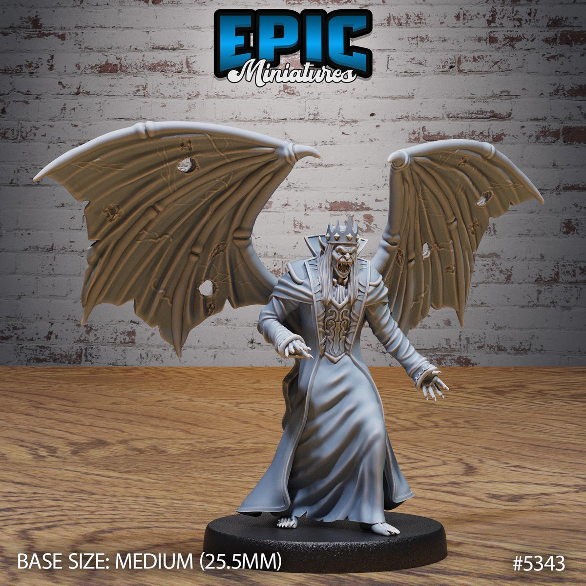 Vampire King Option #5345 front DND miniature Bloody Night 16k resin