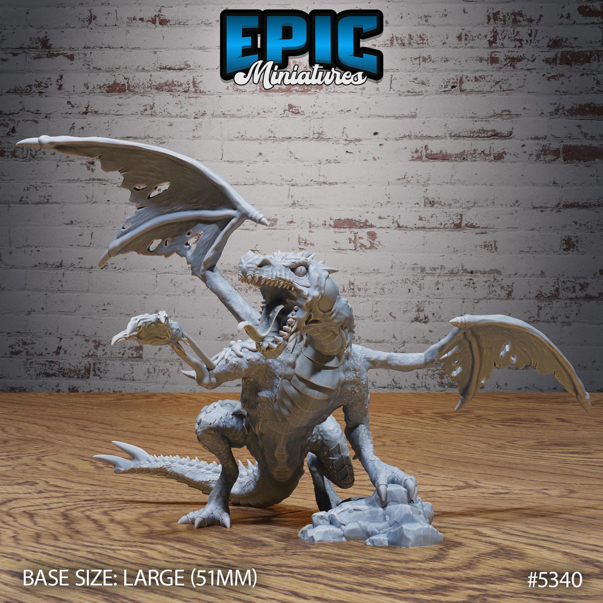 Miasma Dragon Option #5340 front DND miniature Bloody Night 16k resin