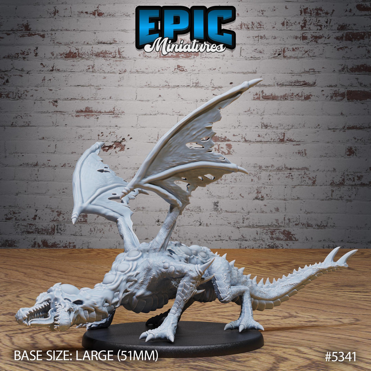 Miasma Dragon Option #5341 front DND miniature Bloody Night 16k resin