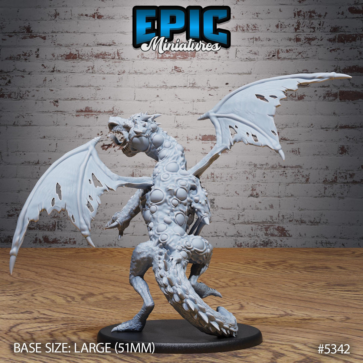 Miasma Dragon Option #5342 back DND miniature Bloody Night 16k resin