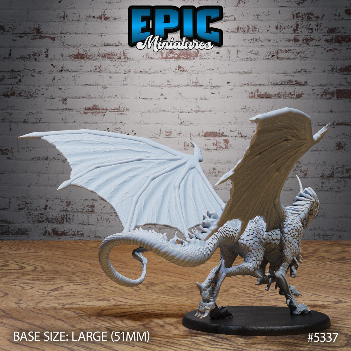 Moonstone Dragon Option #5338 front DND miniature Adventurers Guild 16k resin