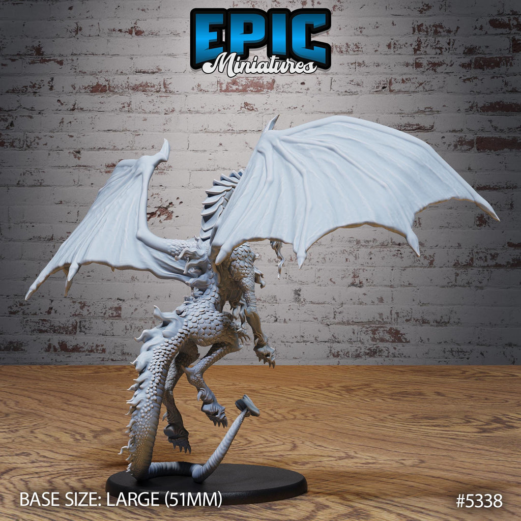 Moonstone Dragon Option 2 ~35mm front DND miniature Adventurers Guild 16k resin