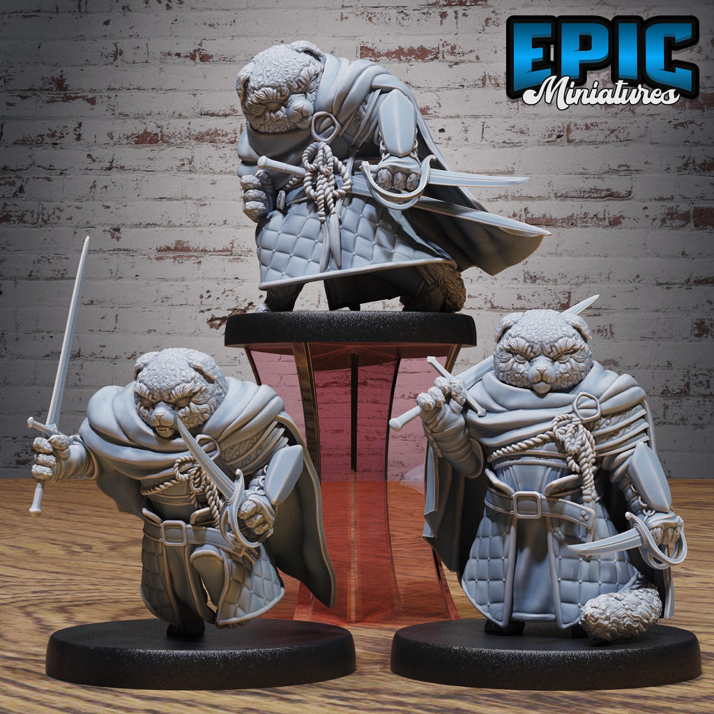 Legendary Teddy Knight Set of 3 DND miniatures group photo Adventurers Guild