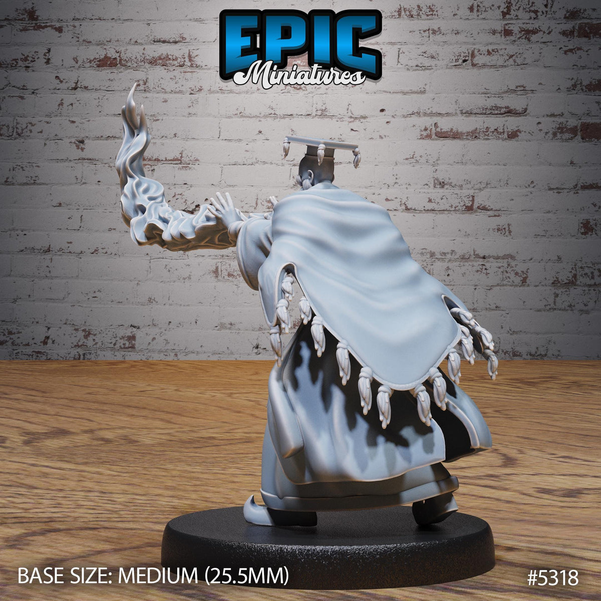 Scholar Wizard Option #5318 back DND miniature Adventurers Guild 16k resin