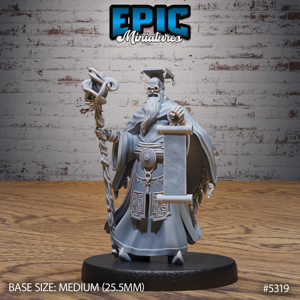 Scholar Wizard Option #5319 front DND miniature Adventurers Guild 16k resin