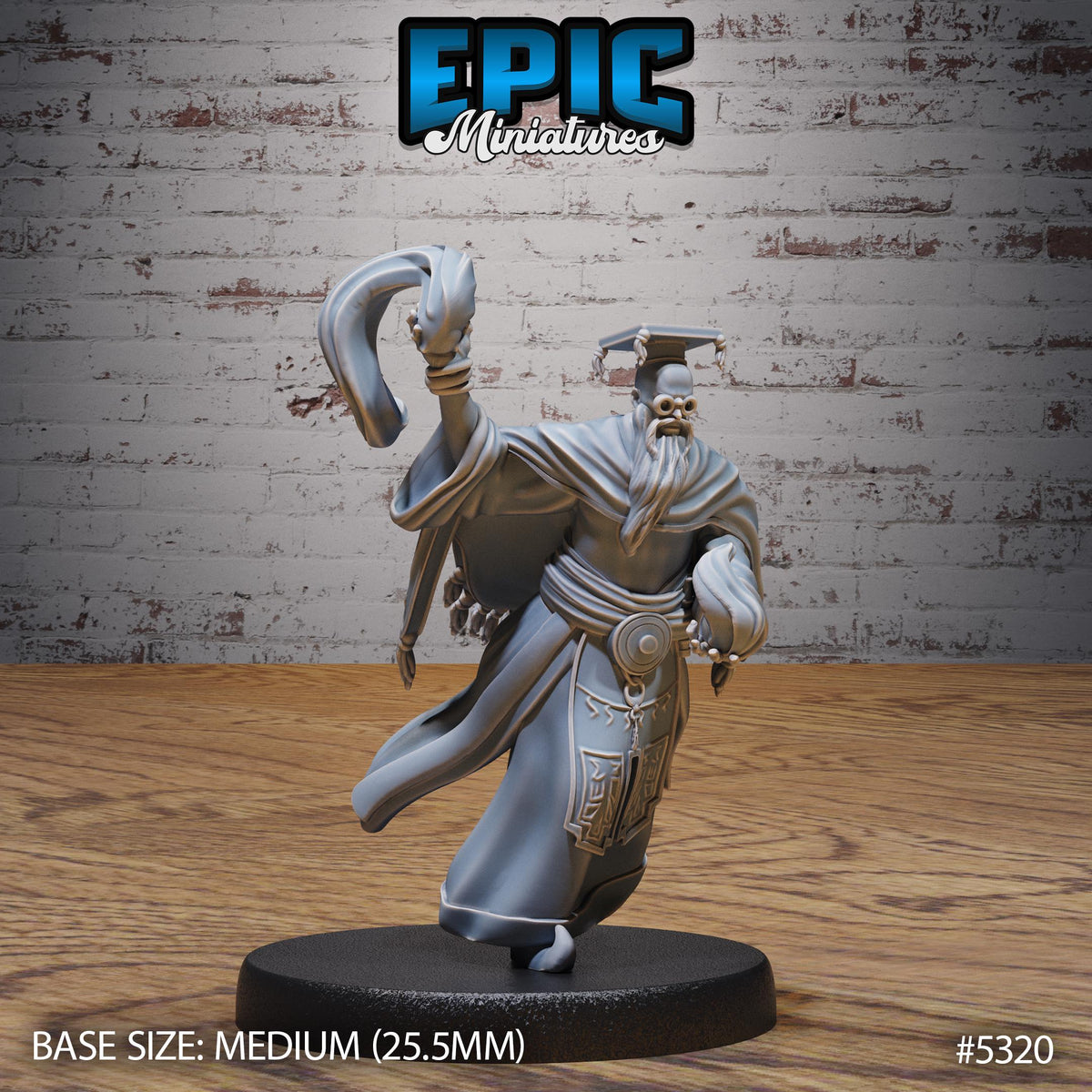 Scholar Wizard Option #5320 front DND miniature Adventurers Guild 16k resin
