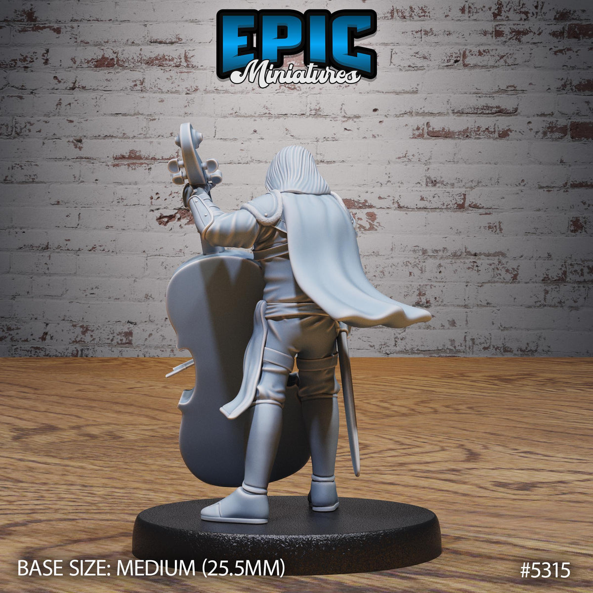 Vagabond Bard Option #5315 back DND miniature Adventurers Guild 16k resin