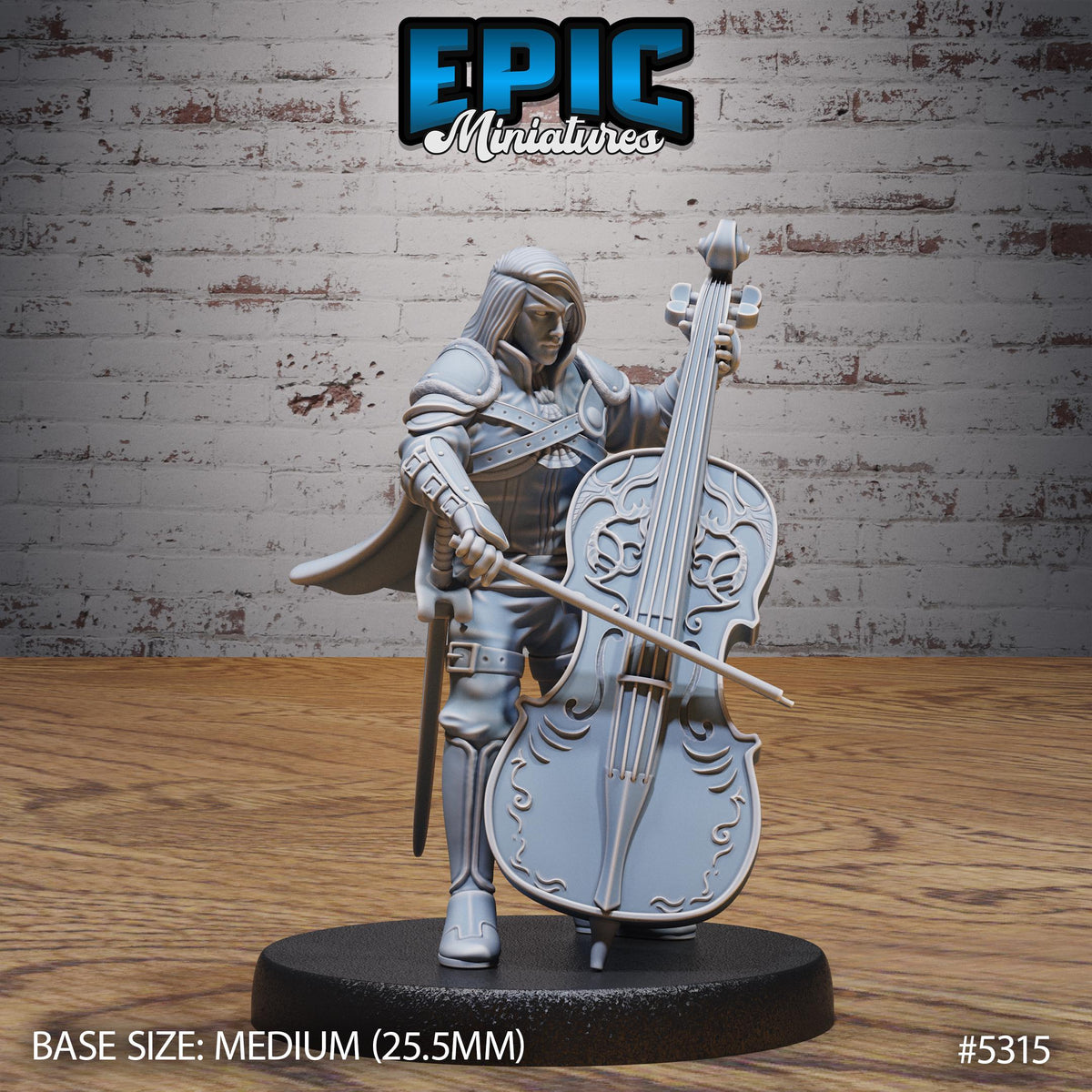 Vagabond Bard Option #5315 front DND miniature Adventurers Guild 16k resin