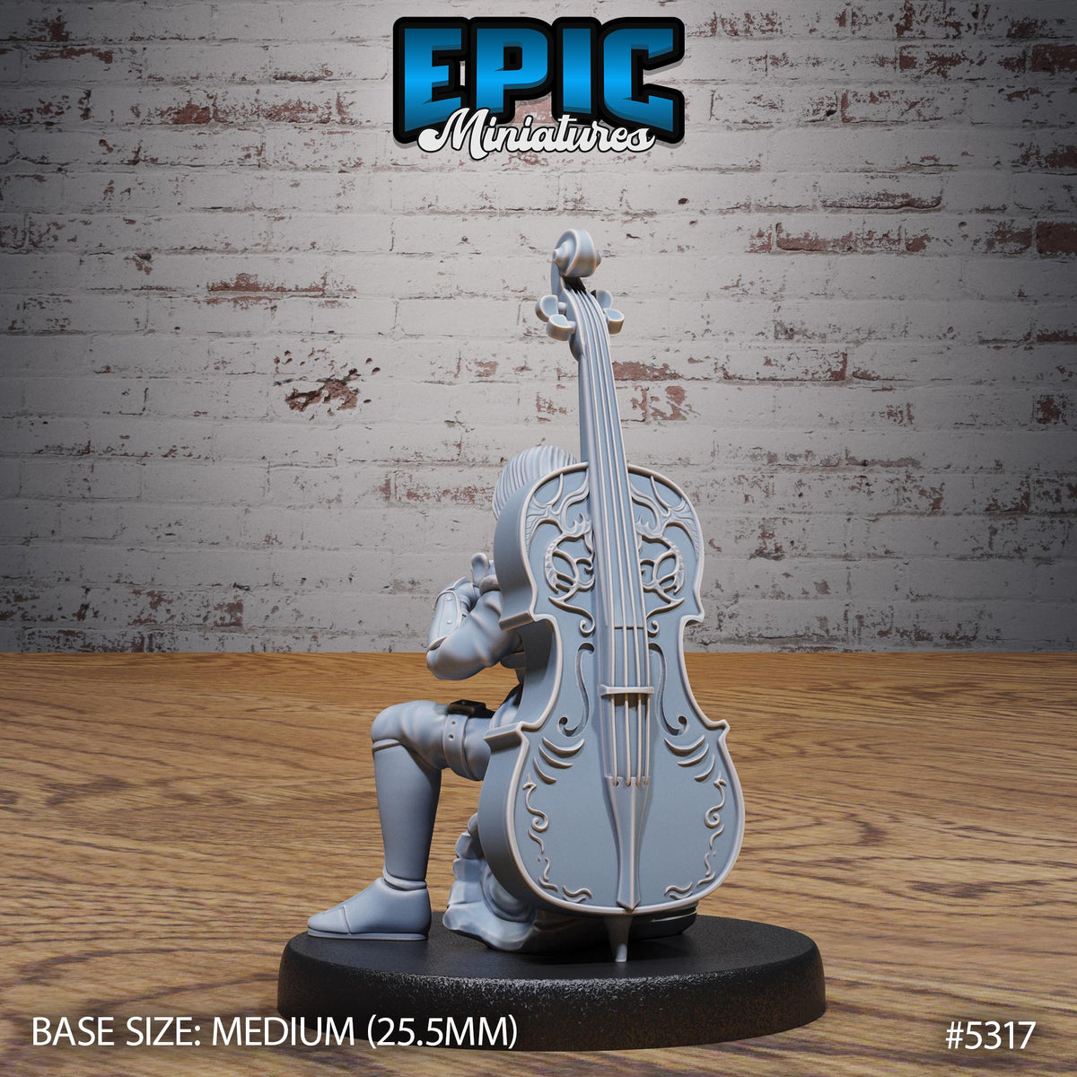 Vagabond Bard Option #5317 back DND miniature Adventurers Guild 16k resin