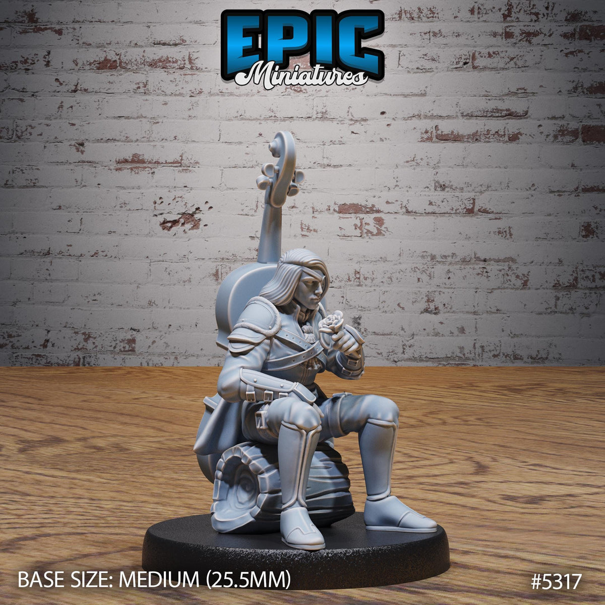 Vagabond Bard Option #5317 front DND miniature Adventurers Guild 16k resin