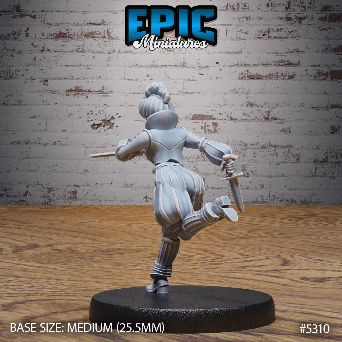 Bard Adventurer Option #5310 back DND miniature Adventurers Guild 16k resin