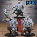 Dragonborn Noble Set of 3 DND miniatures group photo Adventurers Guild