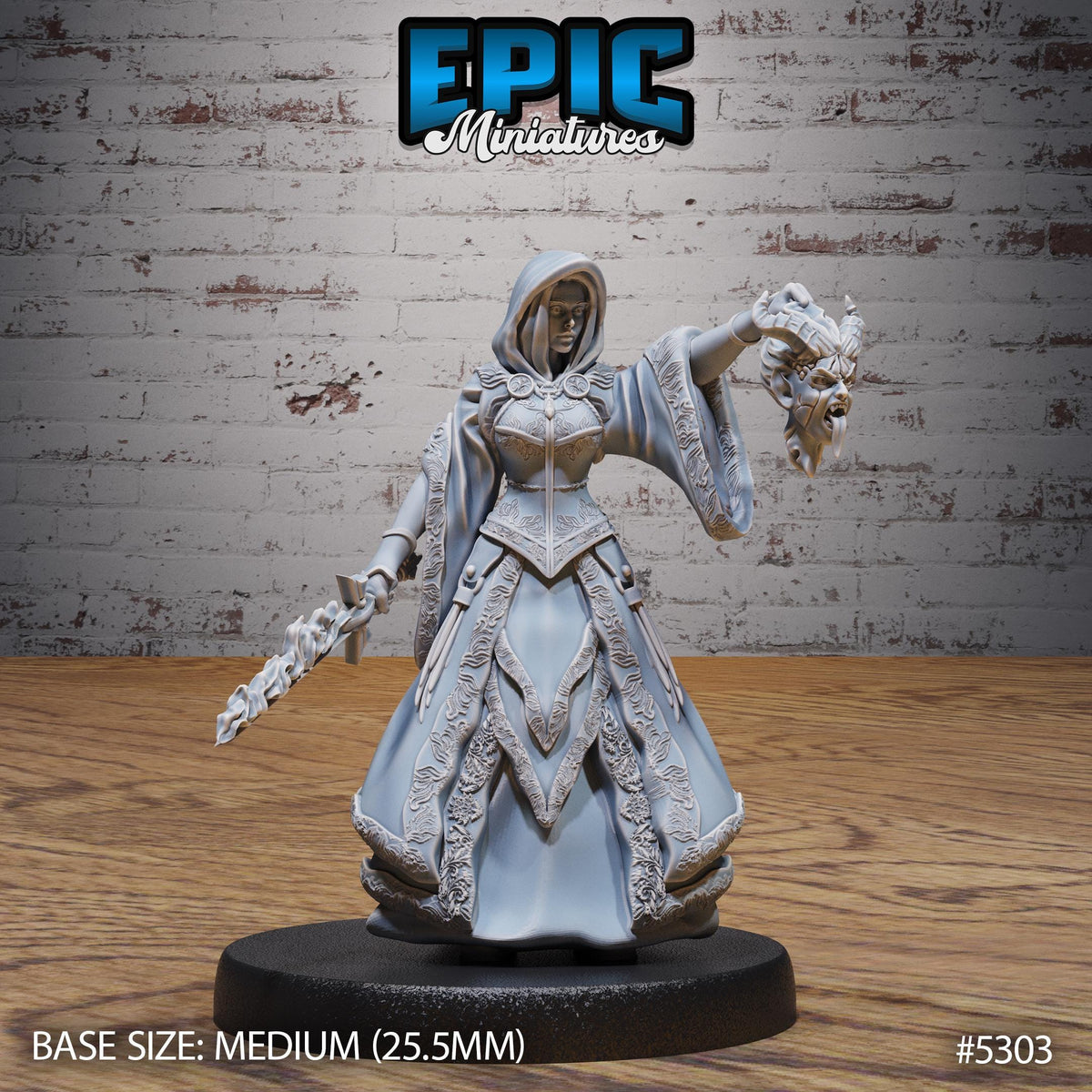 High Sorceress Option #5303 front DND miniature Adventurers Guild 16k resin