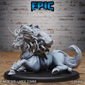 Dark Unicorn Option #5302 (2) front DND miniature Adventurers Guild 16k resin