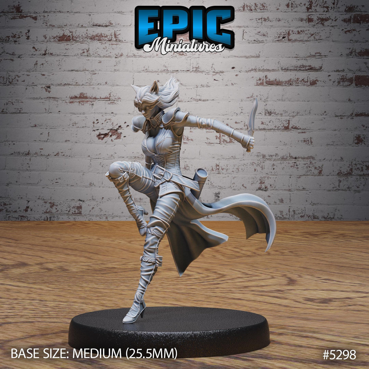 Cat Burglar Rogue Option #5298 front DND miniature Adventurers Guild 16k resin