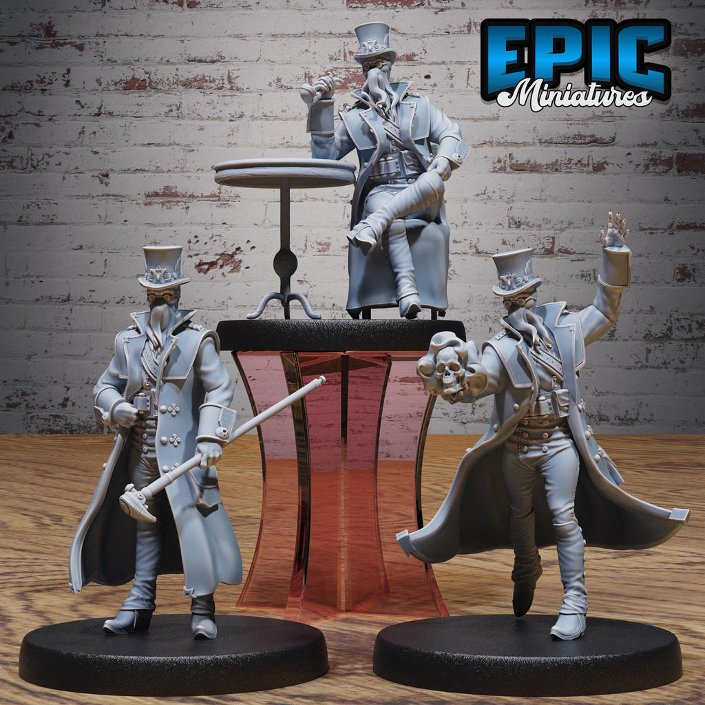 Mind Eater Gentleman Set of 3 DND miniatures group photo Adventurers Guild