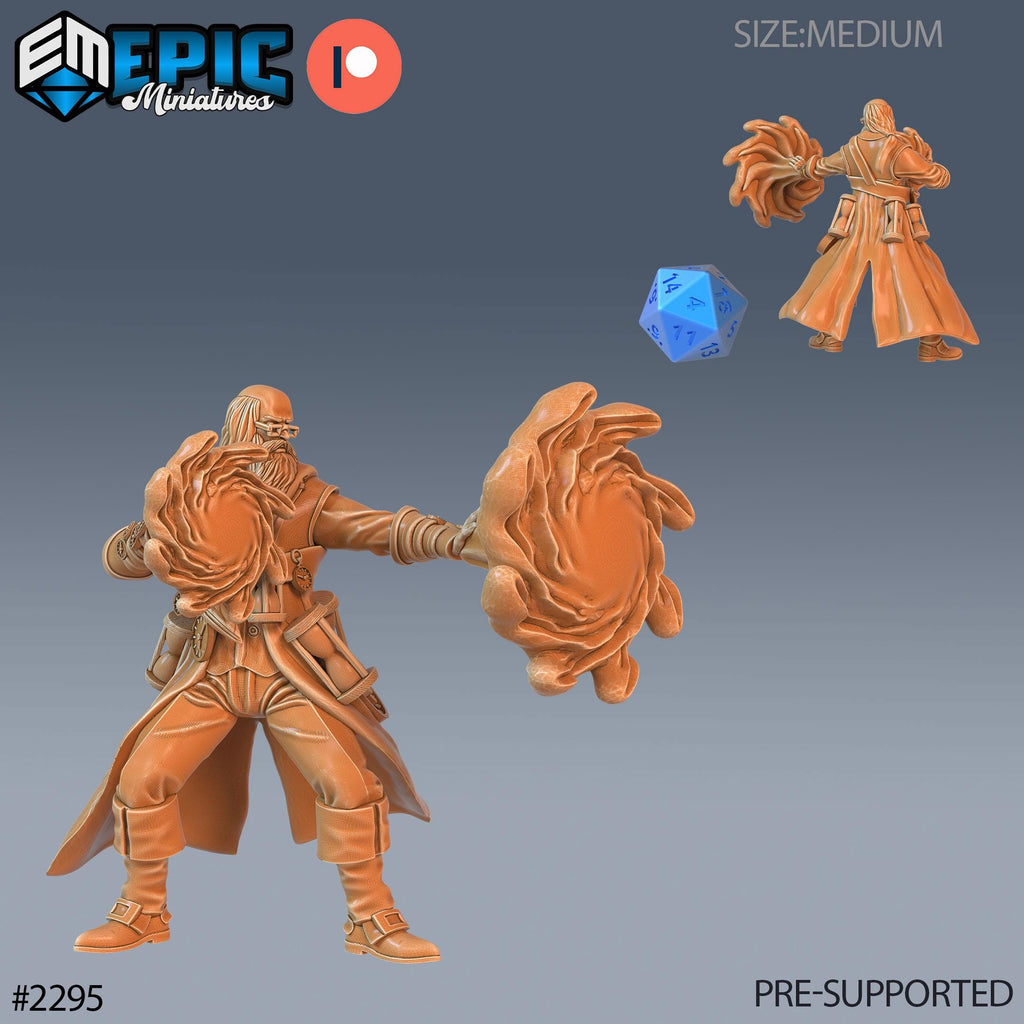 Time Wizard Option #2295 front DND miniature Arcane Dungeon 16k resin