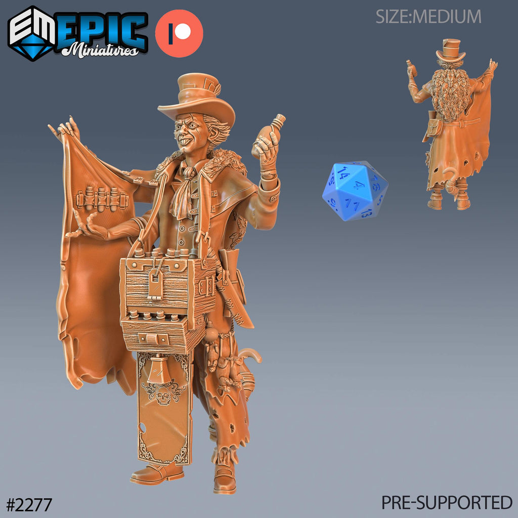 Strange Merchant Option #2277 front DND miniature Arcane Dungeon 16k resin