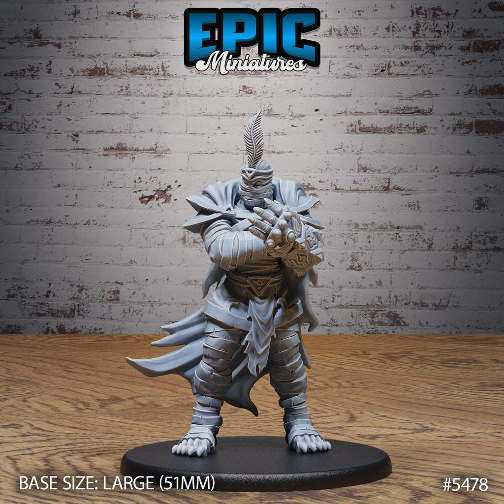 Mummy Champion Option #5478 front DND miniature Death Desert 16k resin