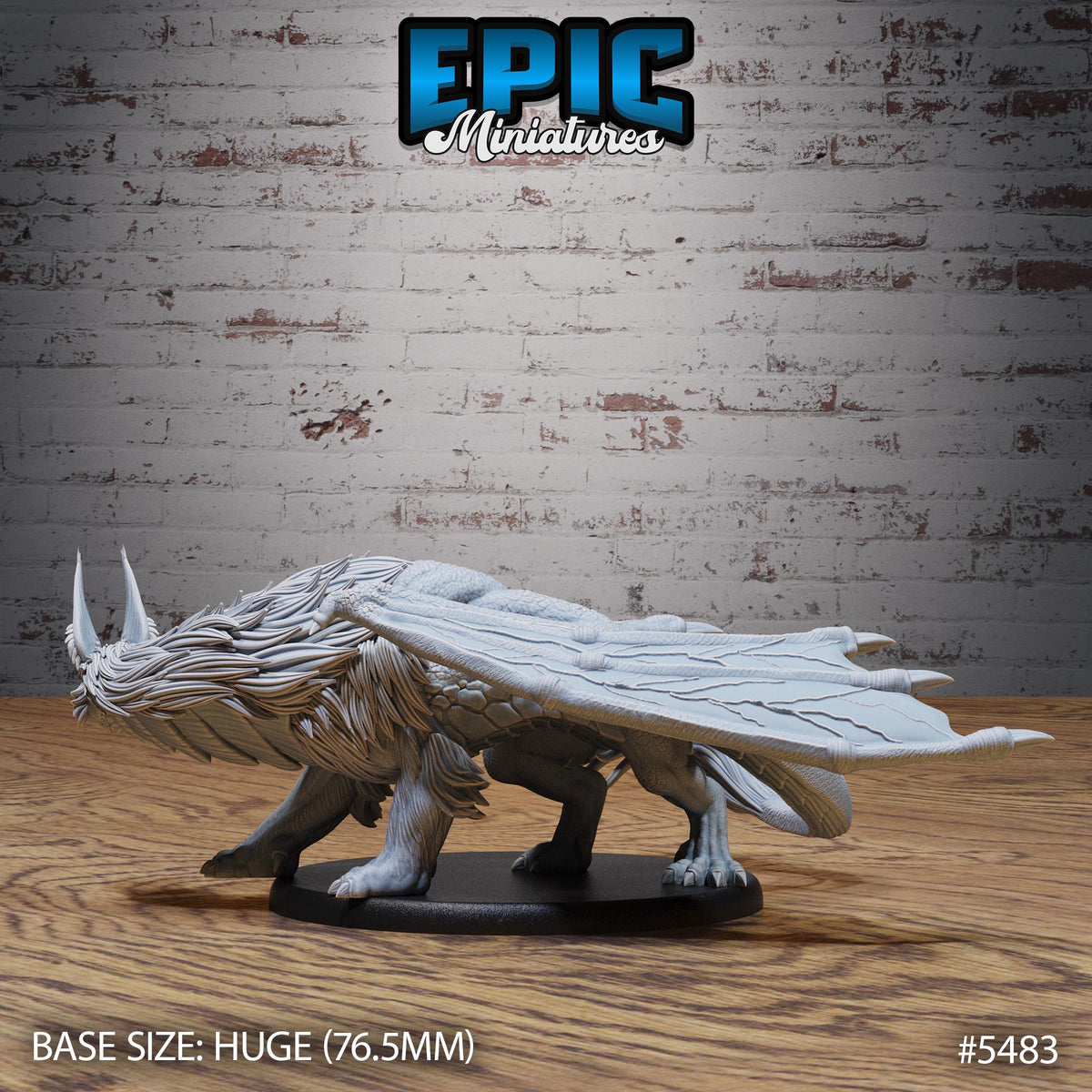 Dragonne Option #5483 back DND miniature Death Desert 16k resin
