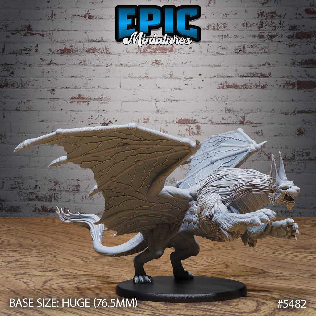 Dragonne Option #5482 front DND miniature Death Desert 16k resin
