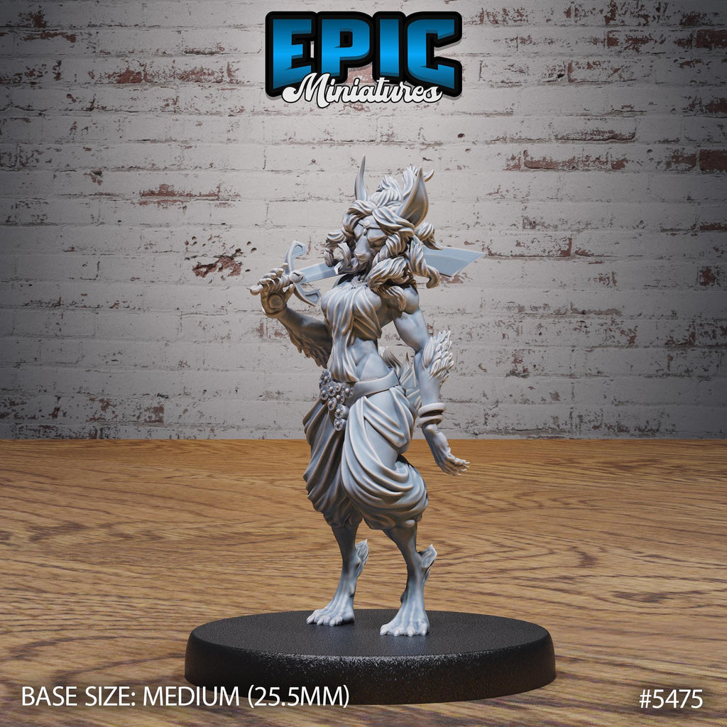 Lynx Folk Dancer Option #5475 front DND miniature Death Desert 16k resin
