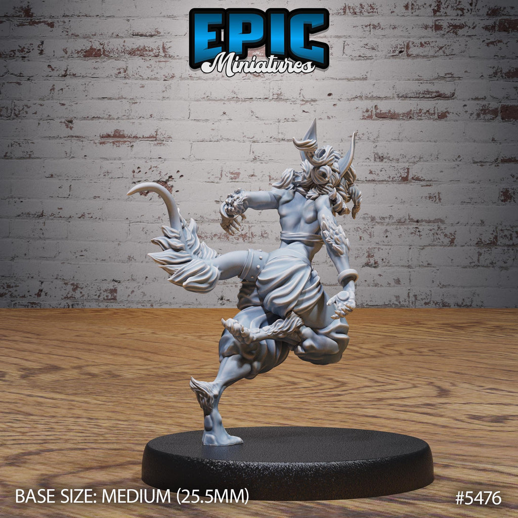 Lynx Folk Dancer Option #5476 back DND miniature Death Desert 16k resin
