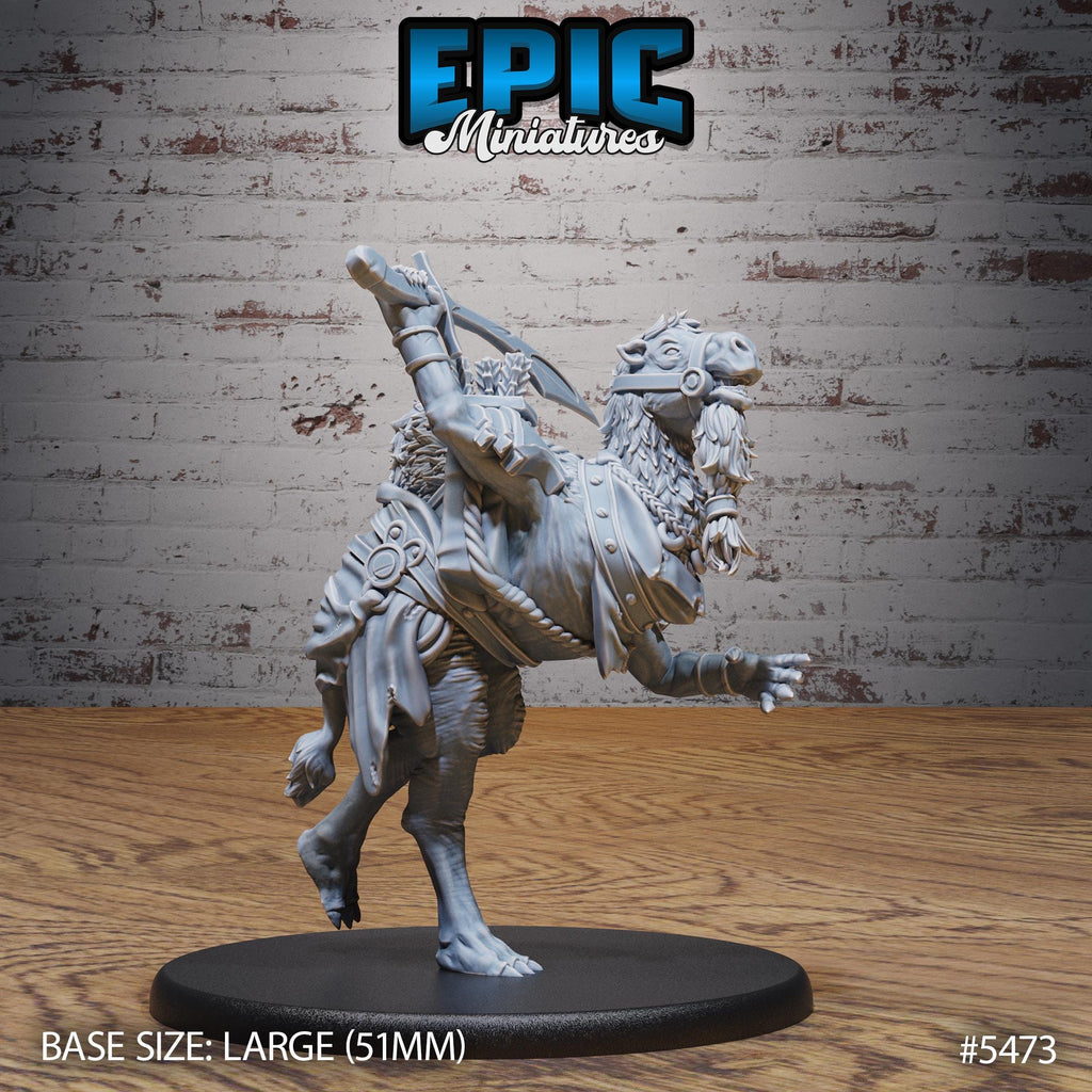 Camel Folk Warrior Option #5473 front DND miniature Death Desert 16k resin