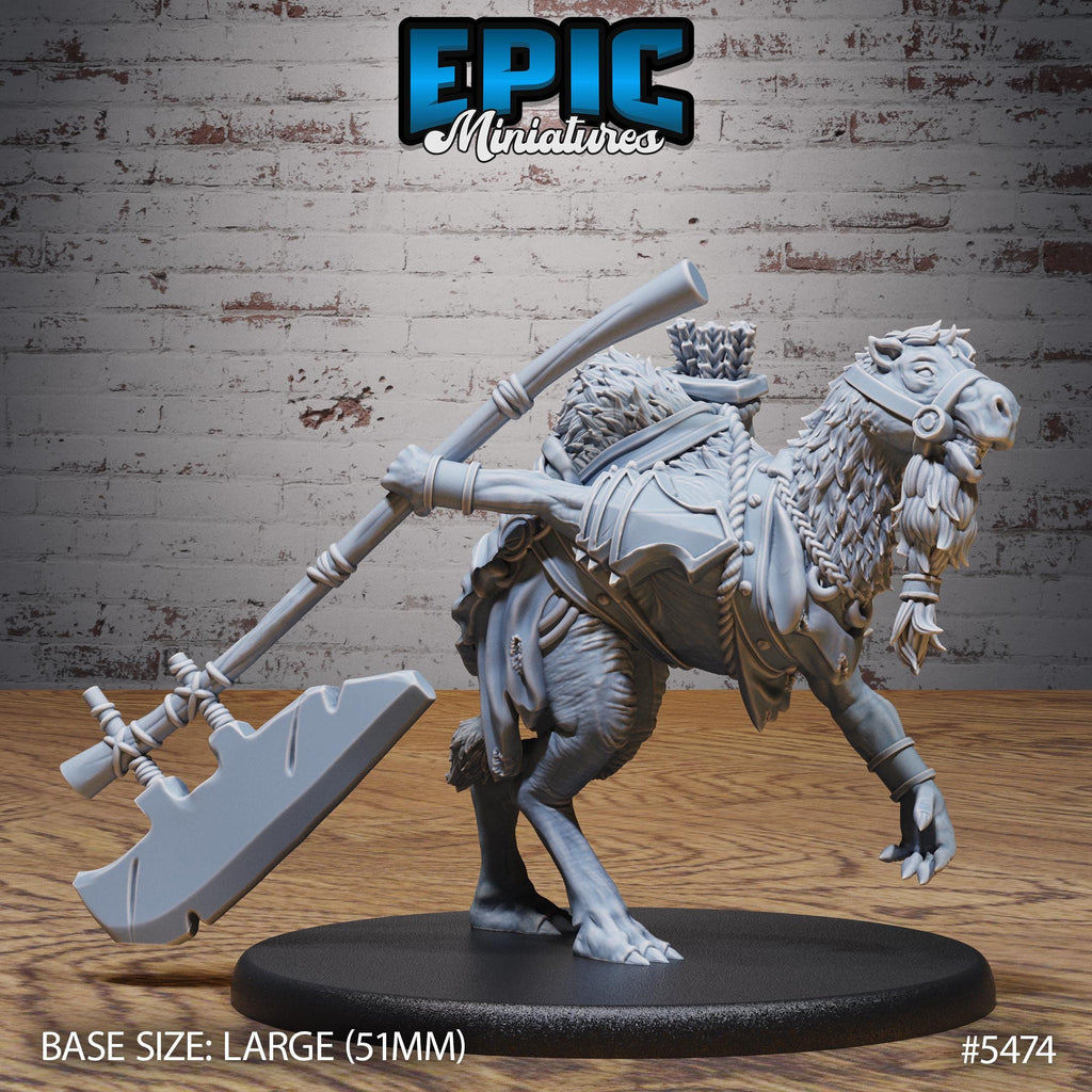 Camel Folk Warrior Option #5474 front DND miniature Death Desert 16k resin