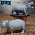 Hippo Hippopotamus Set of 2 DND miniatures group photo Death Desert