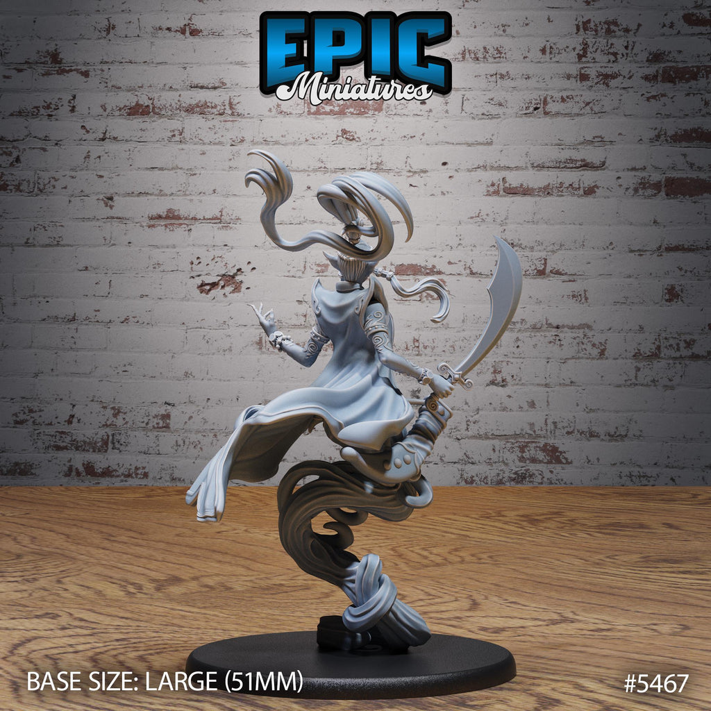 Djinni Female Option #5467 back DND miniature Death Desert 16k resin