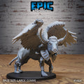 Winged Red Bull Beast Option #5464 front DND miniature Death Desert 16k resin