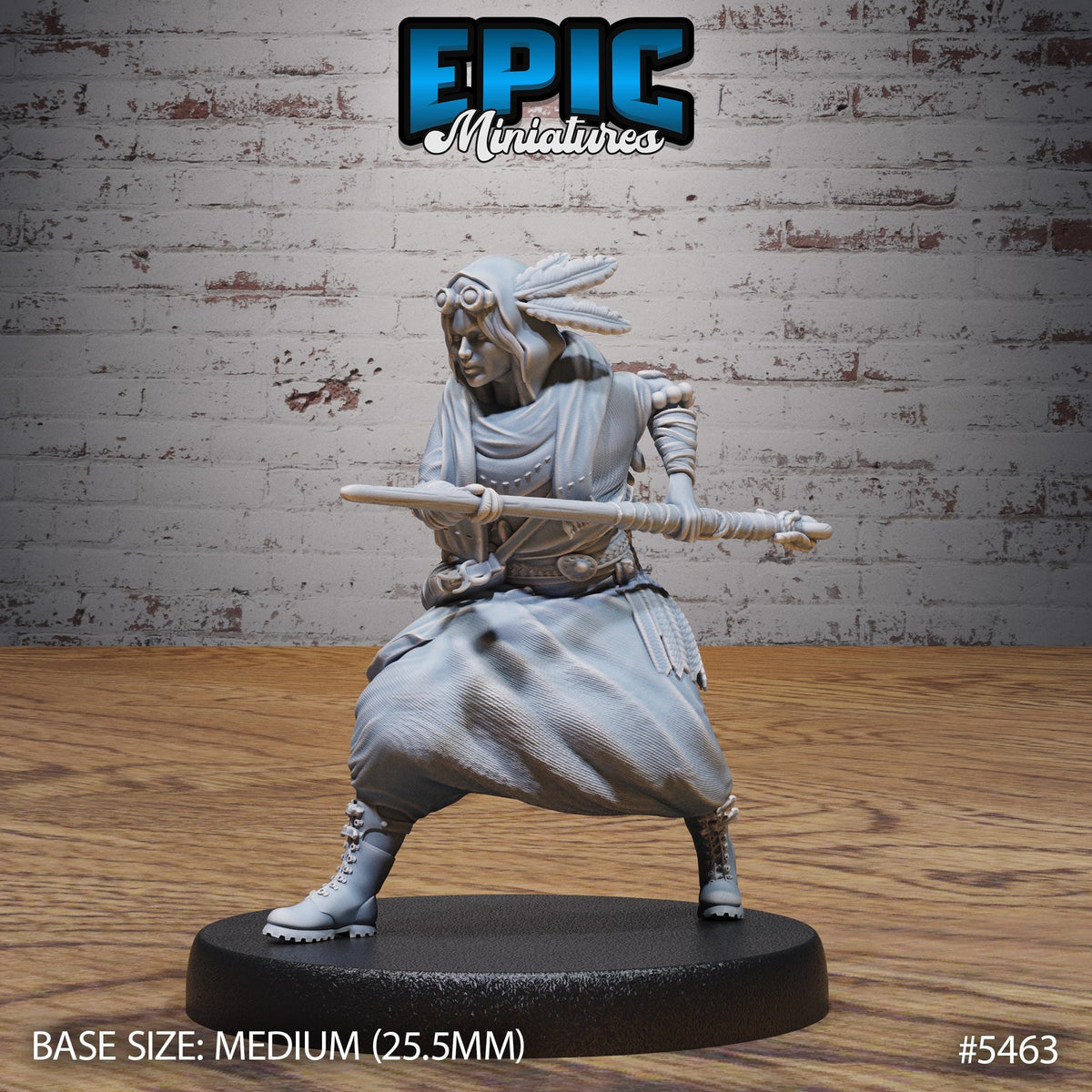 Desert Druid Option #5463 front DND miniature Death Desert 16k resin