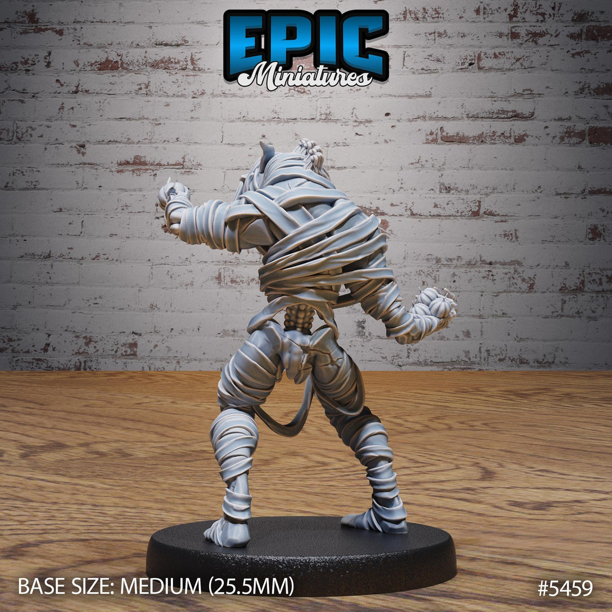 Gnoll Mummy Option #5459 back DND miniature Death Desert 16k resin