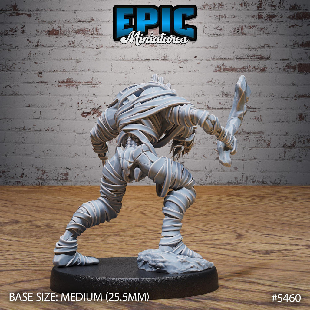 Gnoll Mummy Option #5460 back DND miniature Death Desert 16k resin