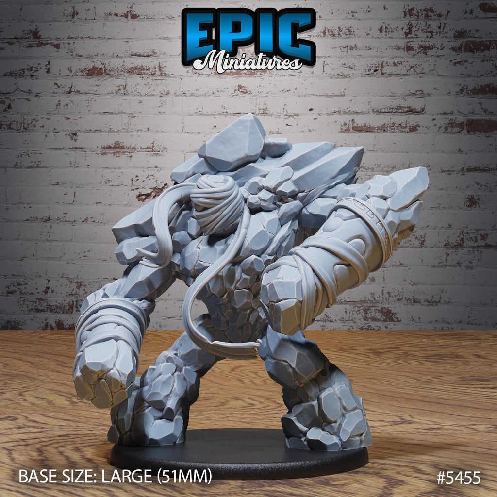 Desert Golem Option #5457 back DND miniature Death Desert 16k resin