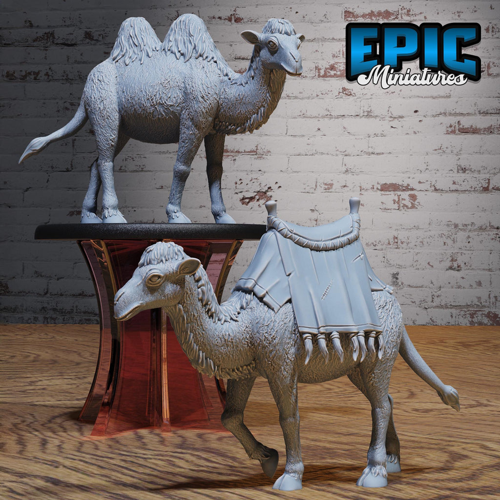 Camel Mount Set of 2 DND miniatures group photo Death Desert