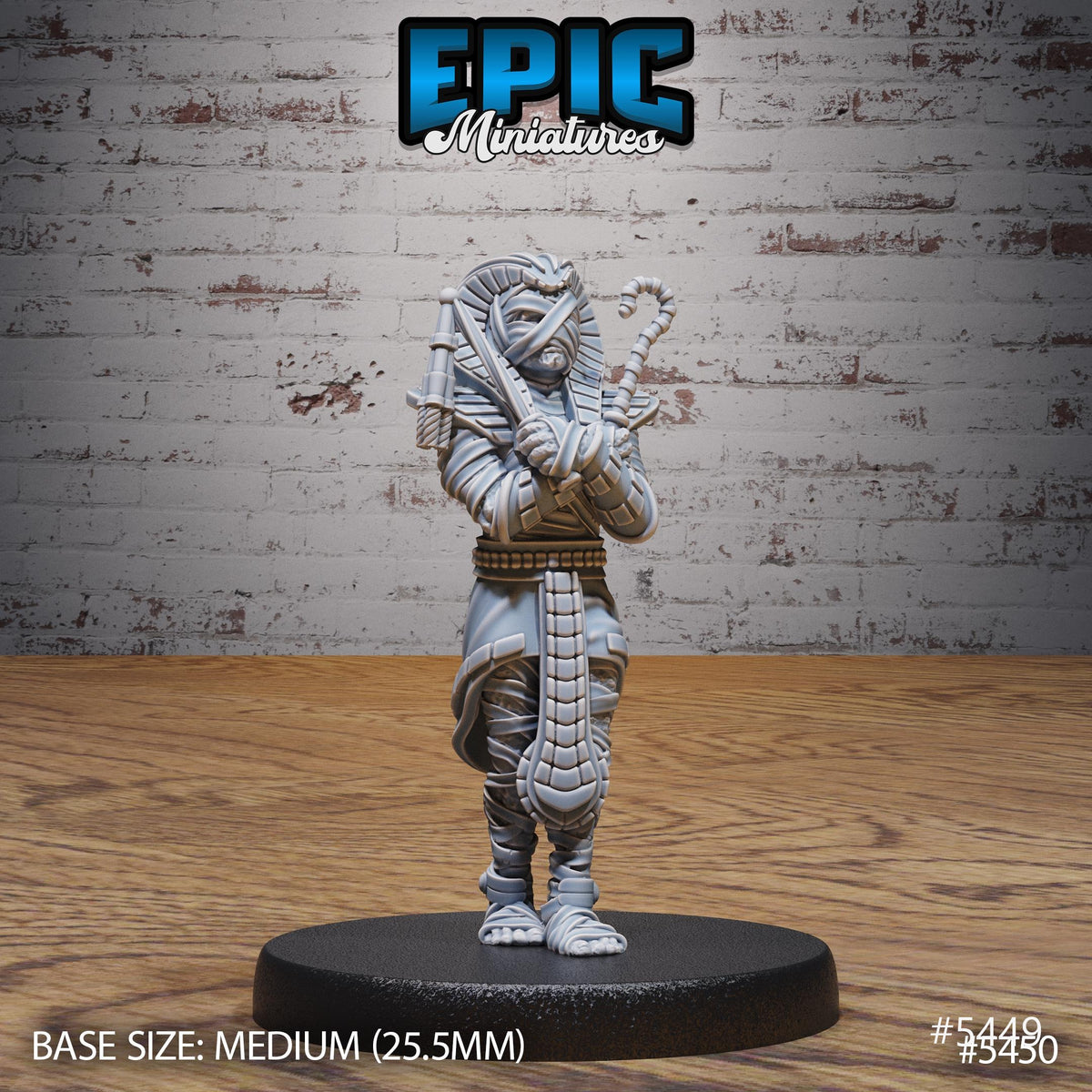 Mummy Army Option #5449 front DND miniature Death Desert 16k resin